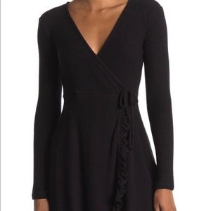 THREADS AND STATES – Cozy Surplice Long Sleeve Wrap Dress